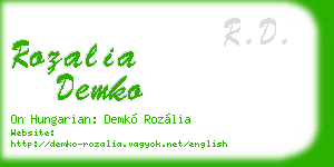 rozalia demko business card